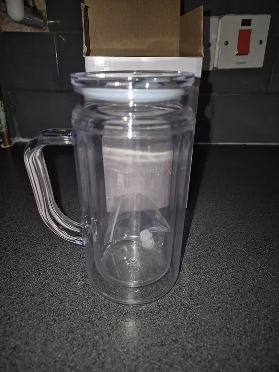 NEW 16oz Handled Snowglobe Cup