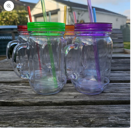 20oz Snowglobe Mason Tumblers