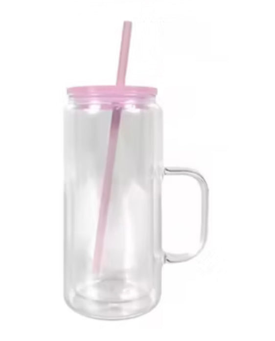 TIKTOK LIVE 20oz Glass Tumbler with Handle