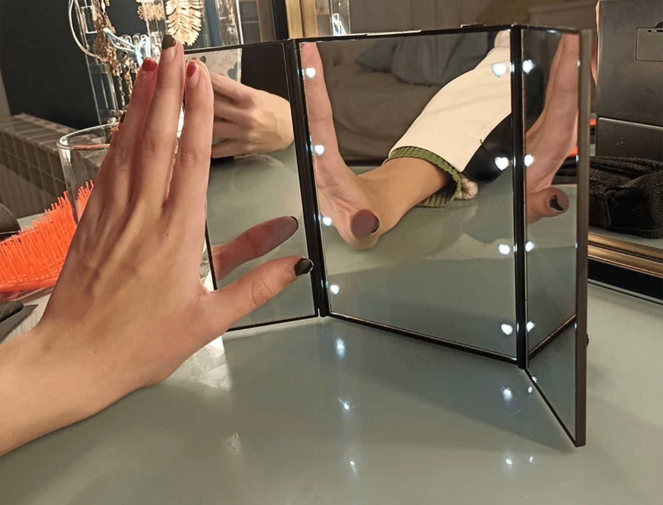 Mirrors with lights
