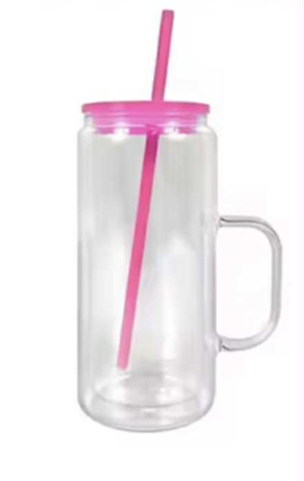 TIKTOK LIVE 20oz Glass Tumbler with Handle